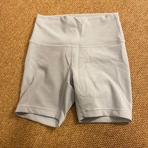 Lululemon wunder under train shorts size 6. Light blue